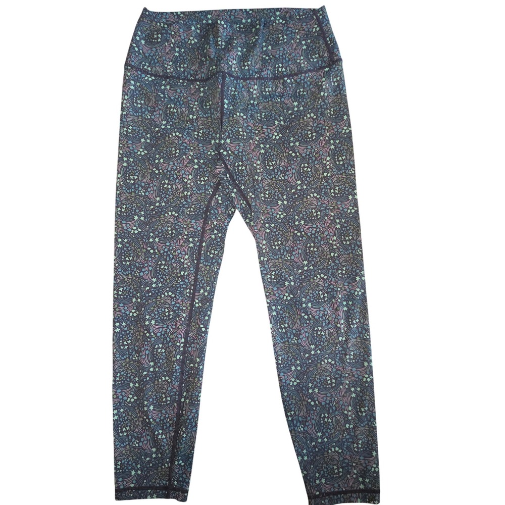 Zyia Active Floral Swirl High Waisted Leggings Athleisure Gym Womens Size 8-10